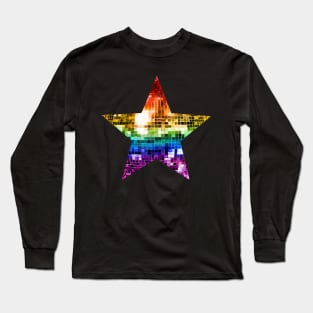 Rainbow Disco Ball Star Long Sleeve T-Shirt